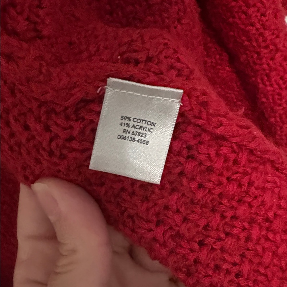 Christopher & Banks red knit cardigan size: L - Picture 5 of 7